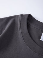 Heavyweight Men's 100% Pure Cotton Crew Neck Printed T-Shirt, a Stylish and Versatile High-Quality Top, an Essential for Daily Wear, Street Jogging, and Other Casual Outfits - Grey
