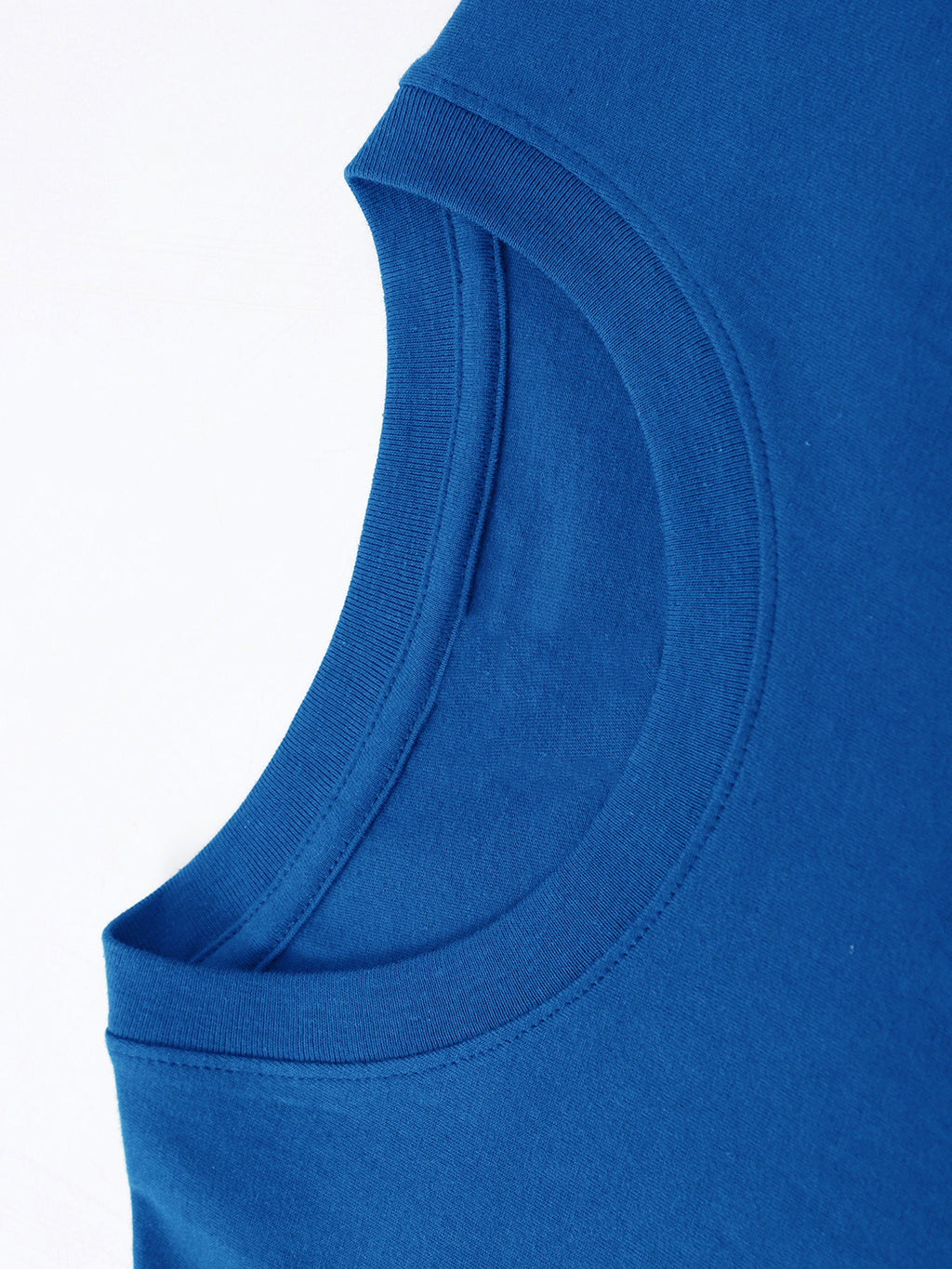 Creative Front and Back Print Round Neck T-Shirt, Pure Cotton Summer Fashion Short Sleeve Top for Casual Daily Style Essential Outing Gift Choice - Blue
