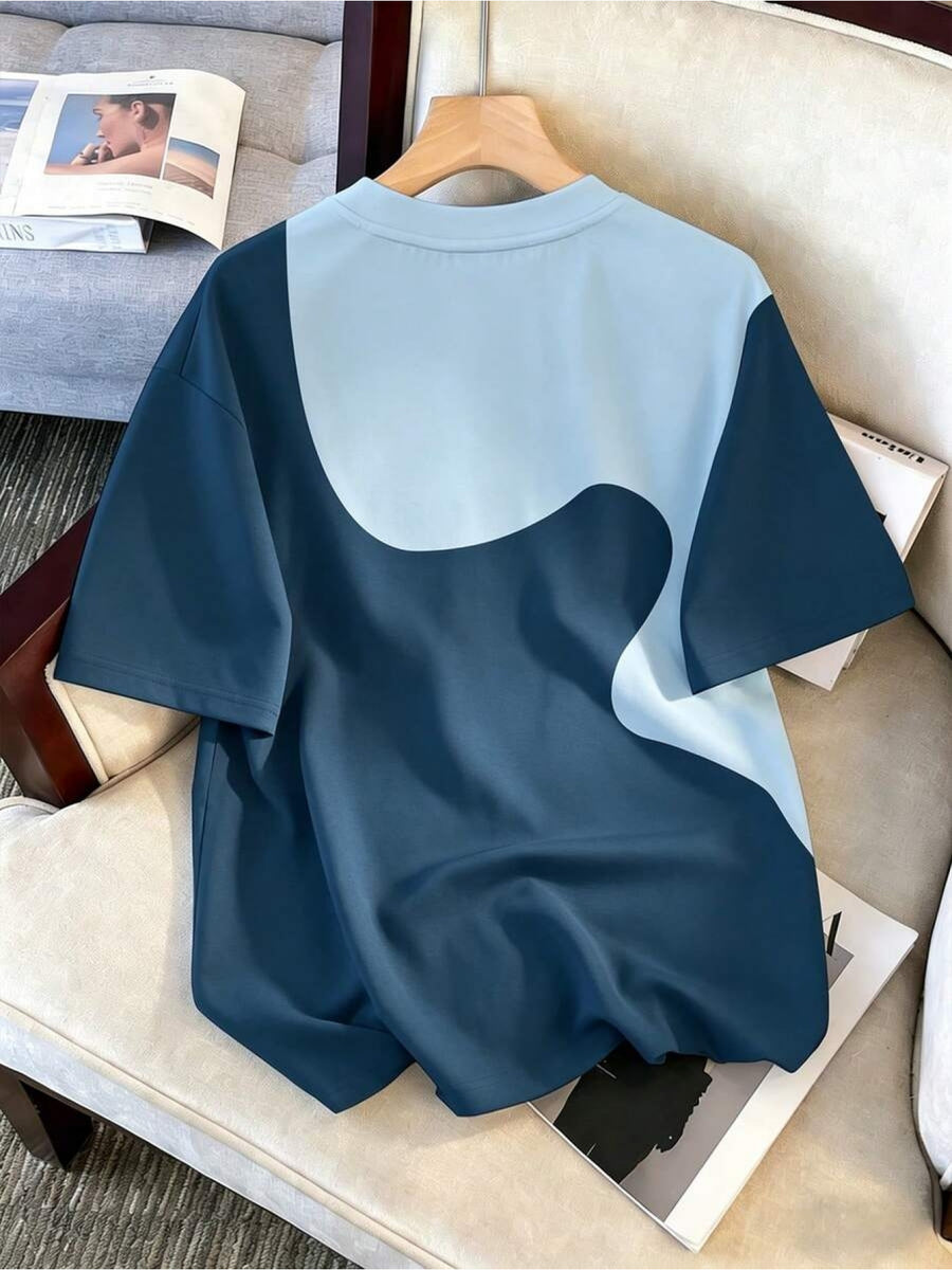 Men's Summer Fashion Casual Sporty Top with Unique Print Design - Multicolor 5