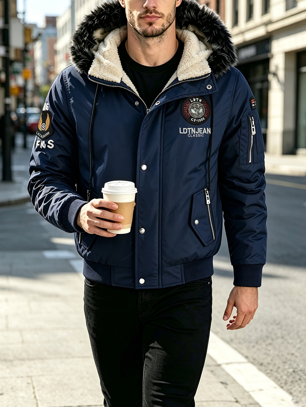 Men'S Winter Jacket Coat - Versatile And Fashionable for Casual Wear, Suitable for Outdoor Activities, Hiking, Commuting, And Gifting - Royal Blue