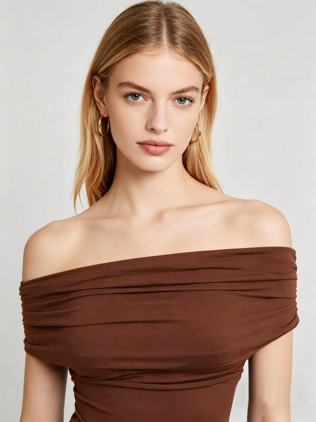 New Slim-Fit Women's Fashion Hot Sexy Halter Neck Off-the-Shoulder Reversible Trendy Bodysuit - Burgundy