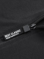 2pcs Men's Casual Sports Zipper Hooded Short-sleeved T-shirt Jacket Suitable for Sports Fitness, Beach Vacation - Black + Khaki