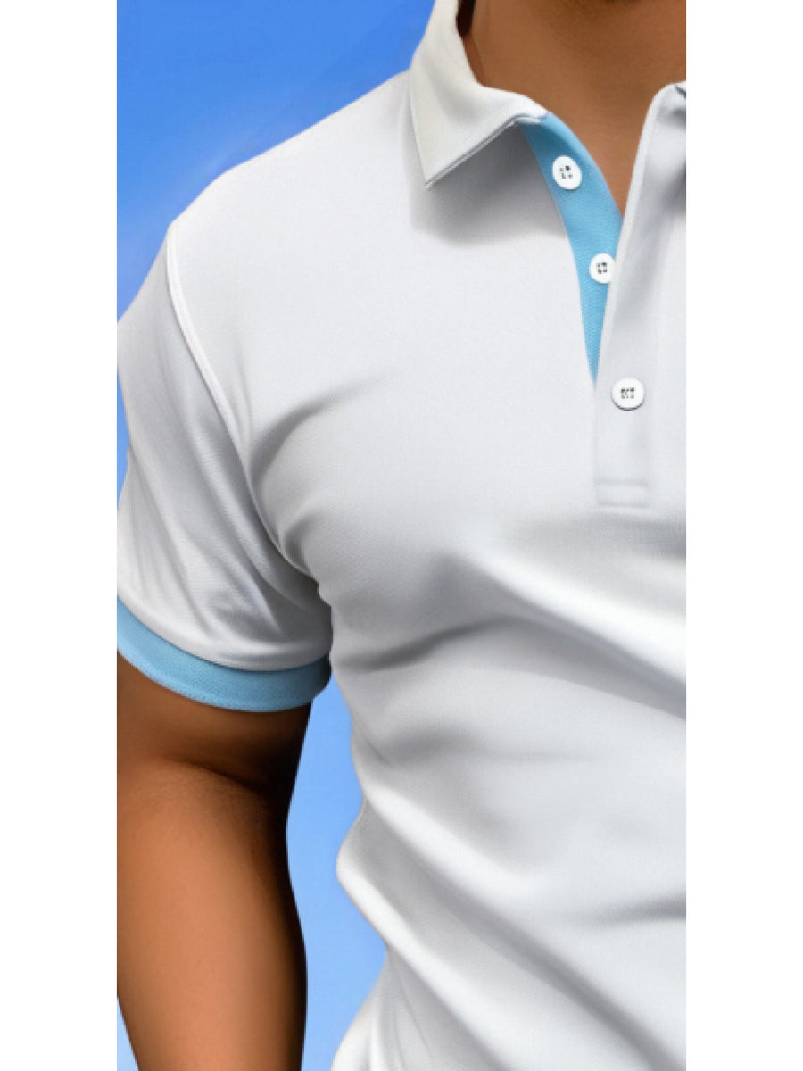 Men'S Quick-Dry Breathable Golf Polo Shirt | Premium Comfort, Suitable for Casual And Formal Occasions, Regular Fit, Short Sleeve, Solid Color - Mixed Color 1