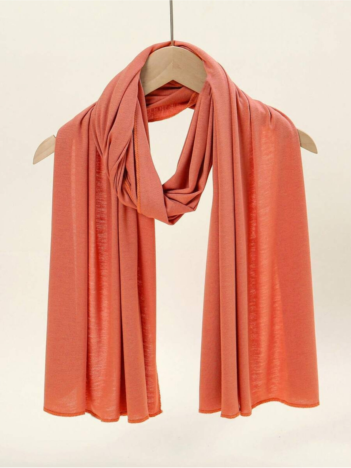 Women'S Jersey Headscarf - Soft, Breathable, And Secure Fit; a Modest Wrap Suitable for Daily Wear, Commuting, Wind, And Shielding - The color of rouge