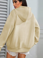 Women Mountain Ranges Graphic Hooded Sweatshirt, Casual Fashion Jacket, Sports Shirt Top, Outdoor Fashion Casual, 2026 New Daily Versatile Autumn And Winter Women Clothing - Apricot