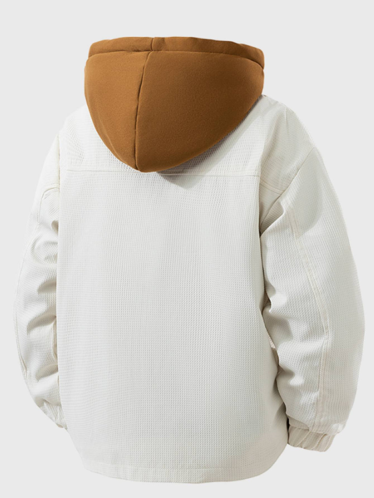 Spring Autumn New Men'S Hooded Color-Block Jacket Contrast Patchwork Coat Trendy Street Style Men'S Casual Top Daily Outing All-Match Men'S Jacket - Bean Green