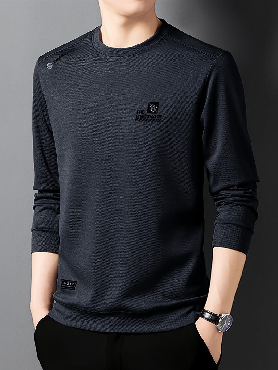 Minimalist Urban Crewneck Sweatshirt for Portable Daily Commuting - Grey