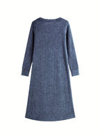 Plus Size - Plus Size - Women'S Fashion Plus Size Spring/Autumn New Versatile Long Outerwear - Blue