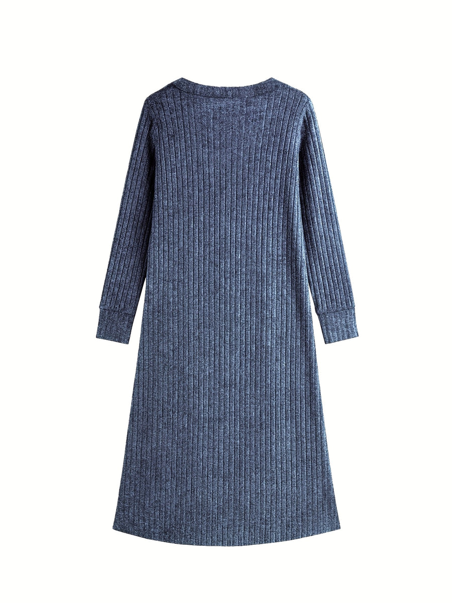 Plus Size - Plus Size - Women'S Fashion Plus Size Spring/Autumn New Versatile Long Outerwear - Blue