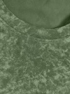 Versatile Basic 3pcs Set Distressed Long-Sleeve Men's Washed Crew Neck Daily Commute Casual Long-Sleeve Top - Green+Khaki+Light Blue