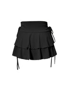 3pcs Set New Women'S Fashion Half Skirt with Ruffle Drawstring Elastic Short Skirt - Mixed colors