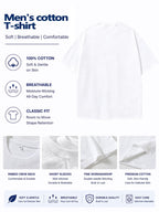 Unisex Summer Loose Round Neck Short Sleeve T-Shirt, Suitable for Daily Commute, Street Outings, City Travel, And Gatherings, Large Superman S Logo Hand-Drawn Sketch Print on Back, Small Pattern on Chest, Easy Artistic Atmosphere - White