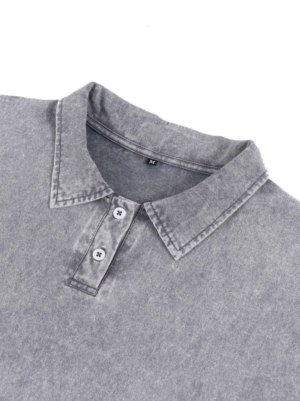 240G Heavyweight Combed Pure Men'S POLO Shirt Easy Retro Washed Loose Lapel Short Sleeve Skin-Friendly Temperament Autumn Summer Daily Commute Casual Top - Dark Gray