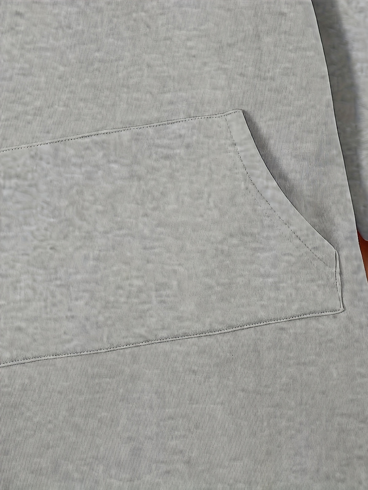 Autumn and Winter Fleece Hoodie Dress with Fashion Trend Print Kangaroo Pocket, Women's Casual Dress, Women's Casual Hoodie - Grey