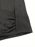 Spring Summer New Vest with Feminine V-Neck Hollow Out Exposed Navel Twist Small Vest Top - Black