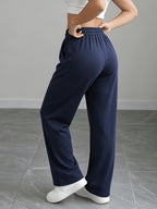 Women's Long Pants, Spring/Autumn Style, Fit Casual Sweatpants, Loose American-Style Straight-Leg Trousers for Women - Royal Blue