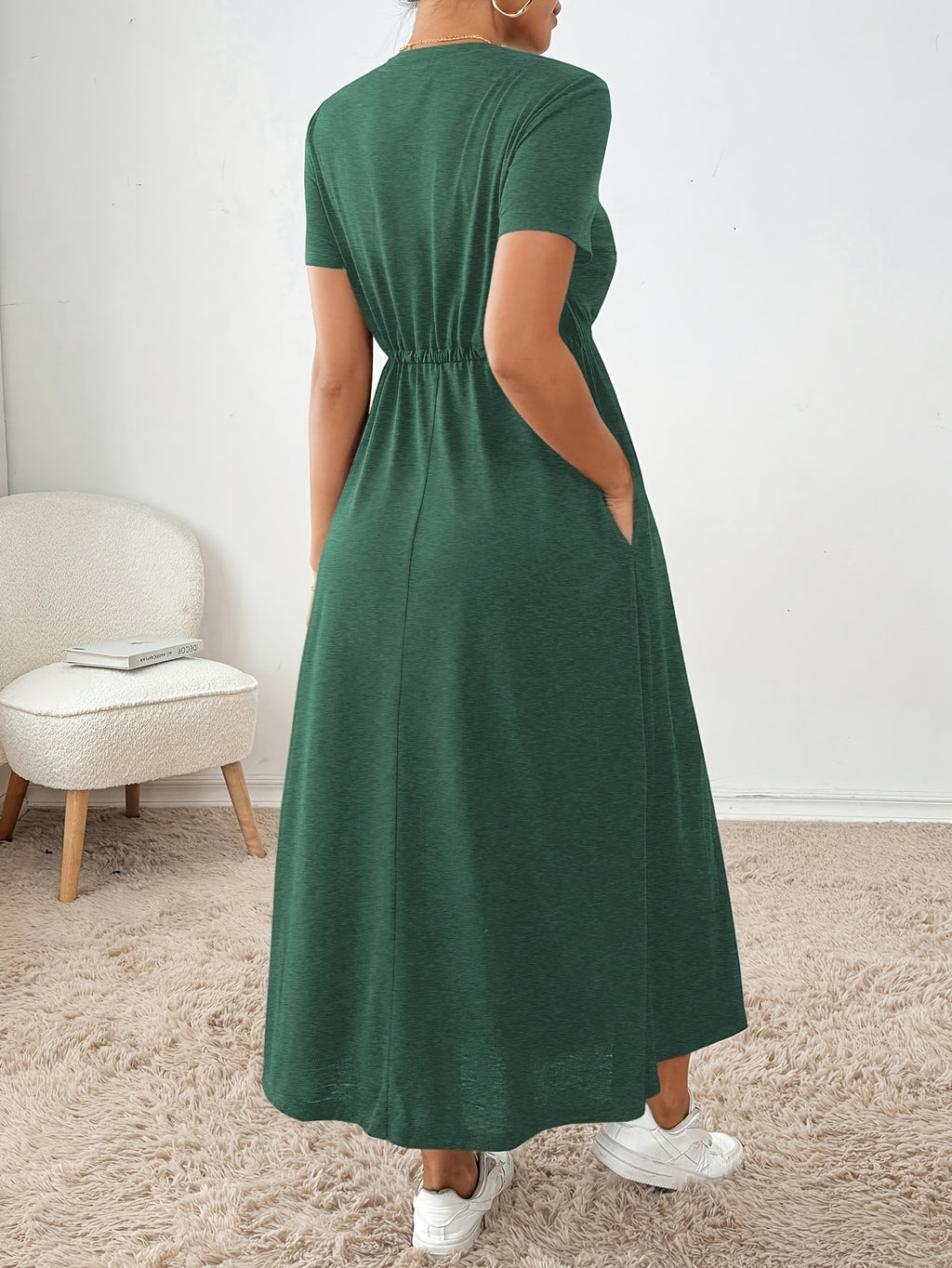 Women's Fashion Dress - Dark Green