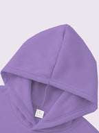 Trendy Letter Women'S Casual Hooded Sweatshirt with Front Print - Machine Washable, All-Season Versatile Pullover, Fashionable And Trendy, Durable Material, Comfortable Fabric, Printed Sweatshirt, Casual Wear, Urban Style, Fashion Enthusiast - Purple