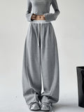 Wide Leg Sweatpants with Contrast White Elastic Waistband, White Side Piping Stripes, Convertible Adjustable Hem Cuff Two Ways Wearing Pants, Four Seasons Breathable Casual Athletic Joggers for Yoga Daily Street Outfits - Star Gray