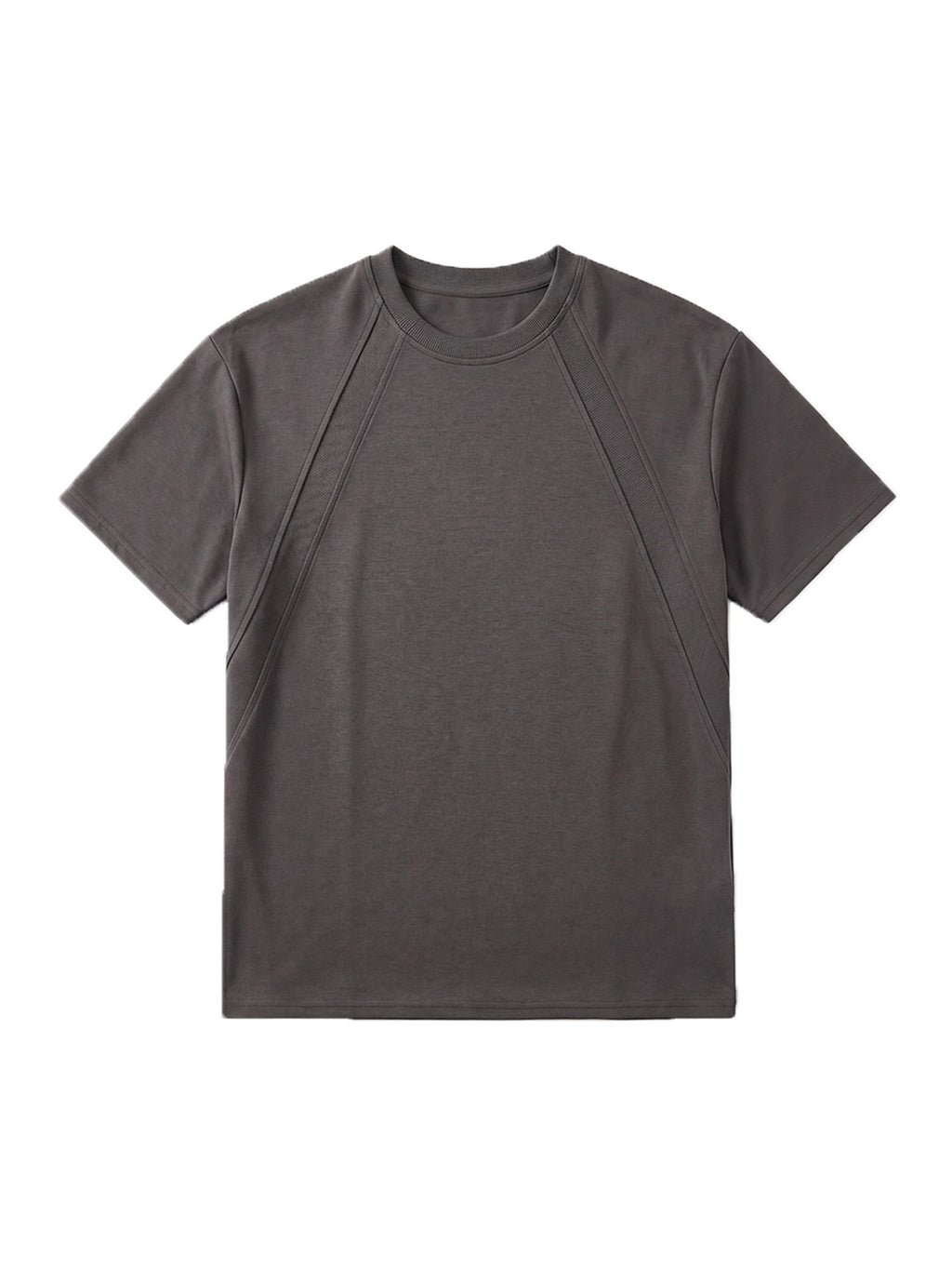TX104 New Summer Loose-Fit Sporty Casual Outdoor Spliced Short-Sleeve T-Shirt Men's Top Sweatshirt for Vacation, Fishing, Outings, and Leisure - Dark Gray