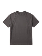 TX104 New Summer Loose-Fit Sporty Casual Outdoor Spliced Short-Sleeve T-Shirt Men's Top Sweatshirt for Vacation, Fishing, Outings, and Leisure - Dark Gray