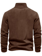 Men'S Winter Base Layer Outer Wear Comfortable Fleece Warm Stand-Up Collar Long Sleeve Sweatshirt 5pcs Set - Red-brown + red-brown + red-brown + red-brown + red-brown