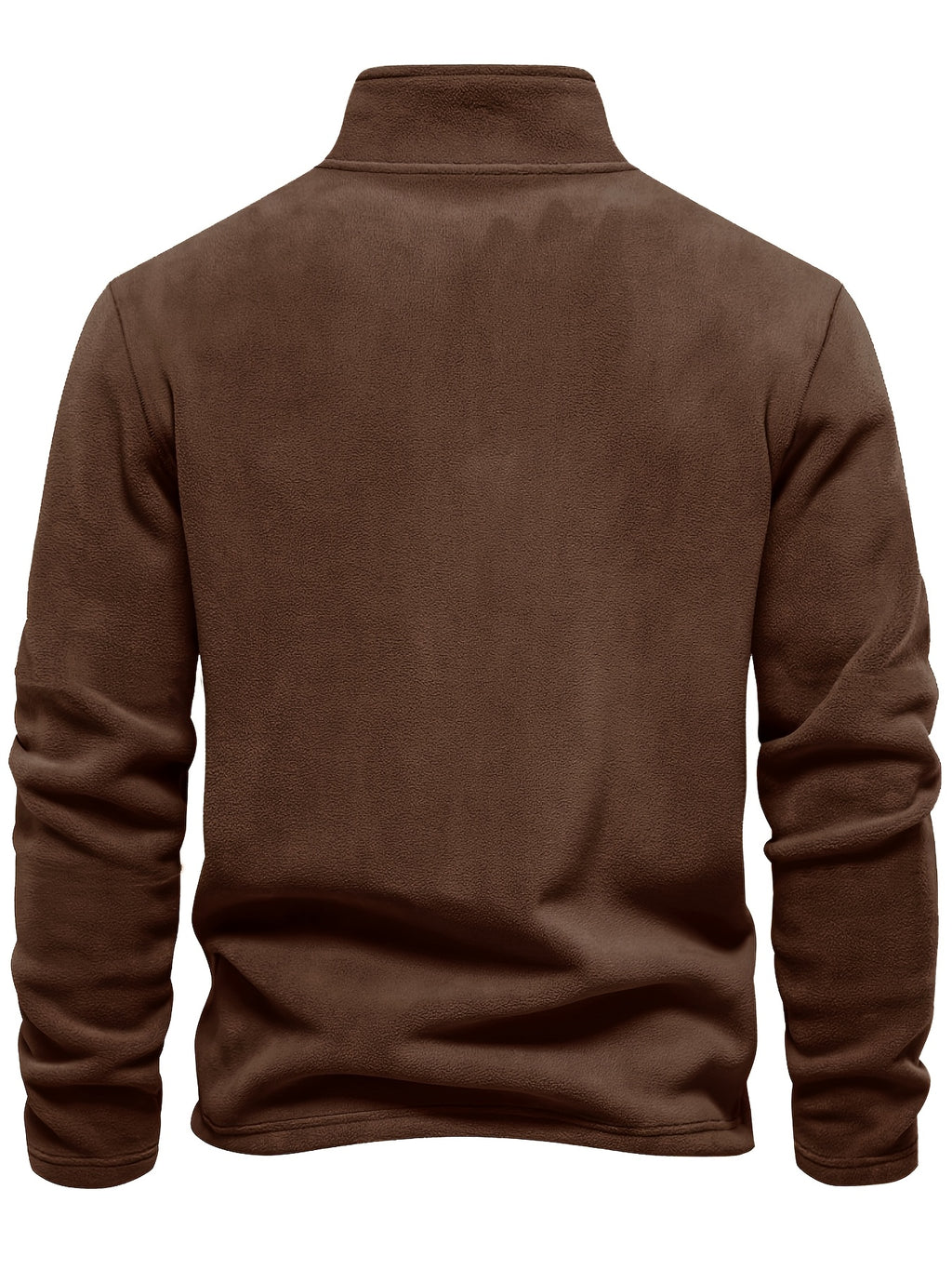 Men's Autumn/Winter Fashionable Simple Style Stand Collar Long Sleeve Sweatshirt 5pcs - Red-brown + red-brown + red-brown + red-brown + red-brown