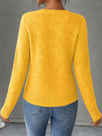 New Fashion Women'S Clothing, Spring Autumn Early Winter Short Jacket, Button-Up Cardigan - Yellow
