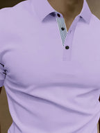 Josh Rose OBM Men's Fashion Versatile Business T-Shirt - Light Purple
