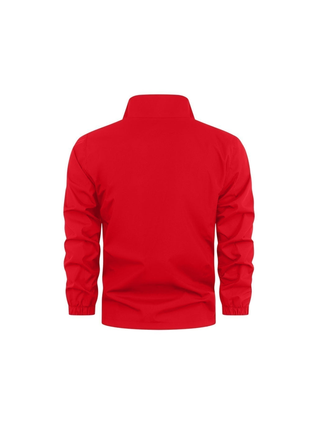 Men'S Triangle Mountain Sports Letter Print Stand-Up Collar Jacket, Anti-Pilling Smooth Lightweight Fabric, Casual Athletic Outerwear, Suitable for Daily Exercise And Commuting, Spring Fall Men'S Jacket - Red