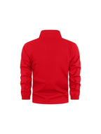 Men'S Triangle Mountain Sports Letter Print Stand-Up Collar Jacket, Anti-Pilling Smooth Lightweight Fabric, Casual Athletic Outerwear, Suitable for Daily Exercise And Commuting, Spring Fall Men'S Jacket - Red