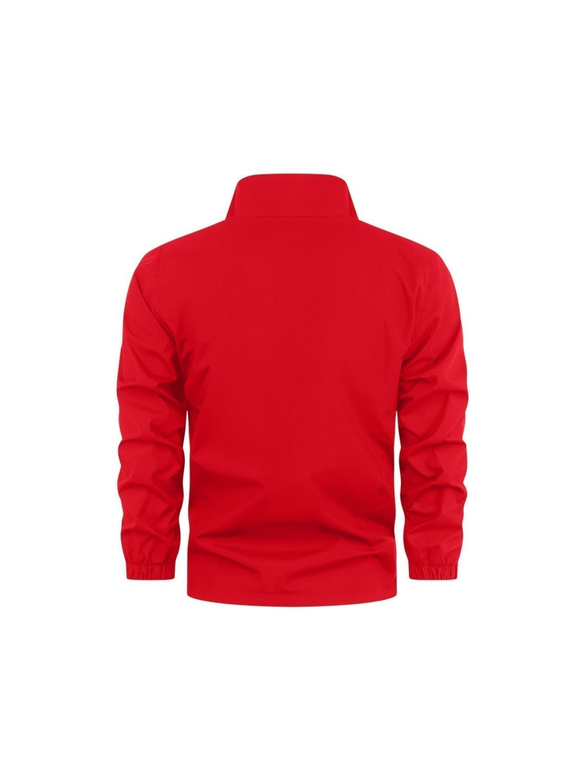 Men'S Triangle Mountain Sports Letter Print Stand-Up Collar Jacket, Anti-Pilling Smooth Lightweight Fabric, Casual Athletic Outerwear, Suitable for Daily Exercise And Commuting, Spring Fall Men'S Jacket - Red