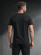 Men's 4pcs 100% Cotton Short Sleeve T-Shirts, Soft & Comfortable Crew Neck Basic Tees for Everyday Casual Wear, Layering and Travel, Father's Day Gift for Men, Available in Black, White or Mixed Black & White - Black 4pcs