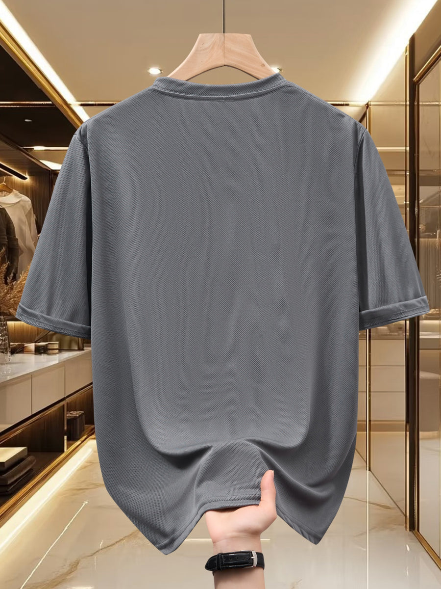 Multi-color ENGLAND Football Style Men's T-Shirt, Crew Neck Printed Casual Style, Lightweight and Breathable for Daily Sports, Versatile, Sizes S-XXXL - Grey