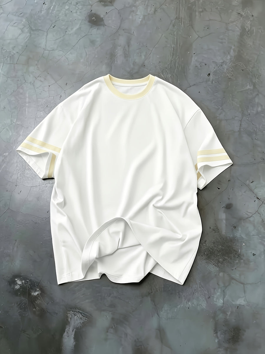[Printed Design-Not Textured] Men'S Graphic T-Shirt - White/Red Block Color with Bold '28' Number, Breathable Summer Short Sleeve Shirt, Sporty Street Style Casual Top, Machine Washable Casual Shirt, Ideal Birthday Gift for Him - Mixed Color 13