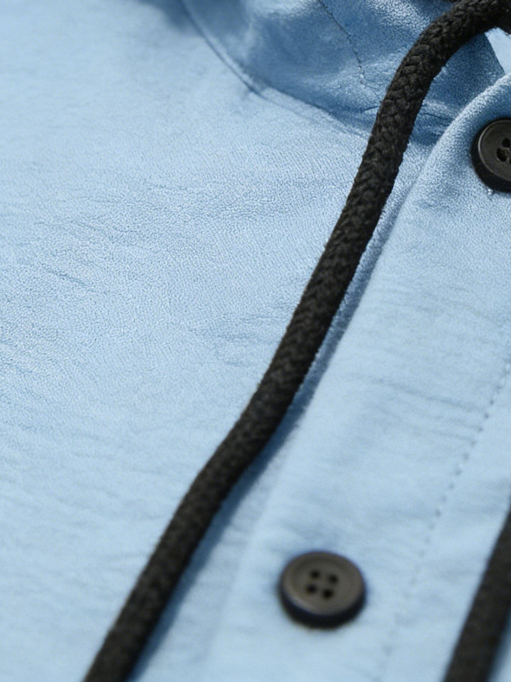 2026 European Style New Men'S Classic Versatile Comfortable Daily Office Commute Date Fashion Trendy Outdoor Sports Outing Travel Versatile Comfortable Hooded Shirt - Sky Blue