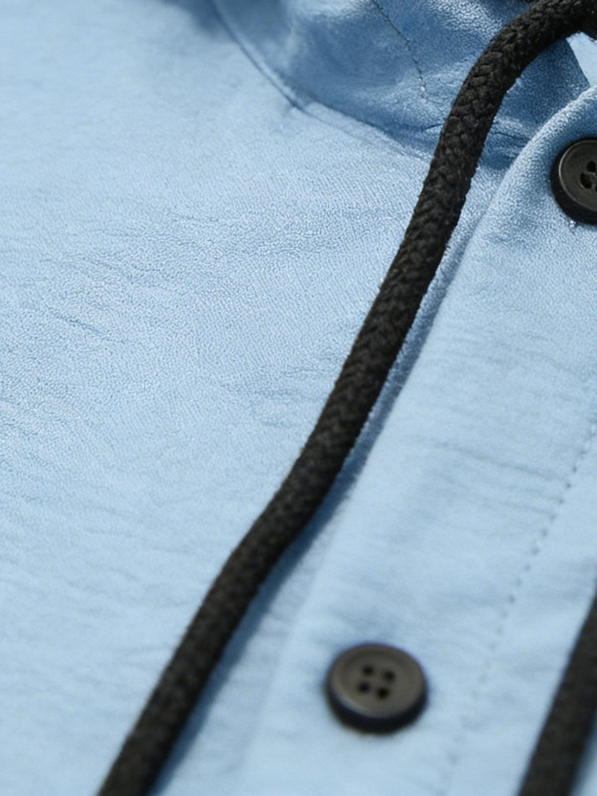 2026 European Style New Men'S Classic Versatile Comfortable Daily Office Commute Date Fashion Trendy Outdoor Sports Outing Travel Versatile Comfortable Hooded Shirt - Sky Blue
