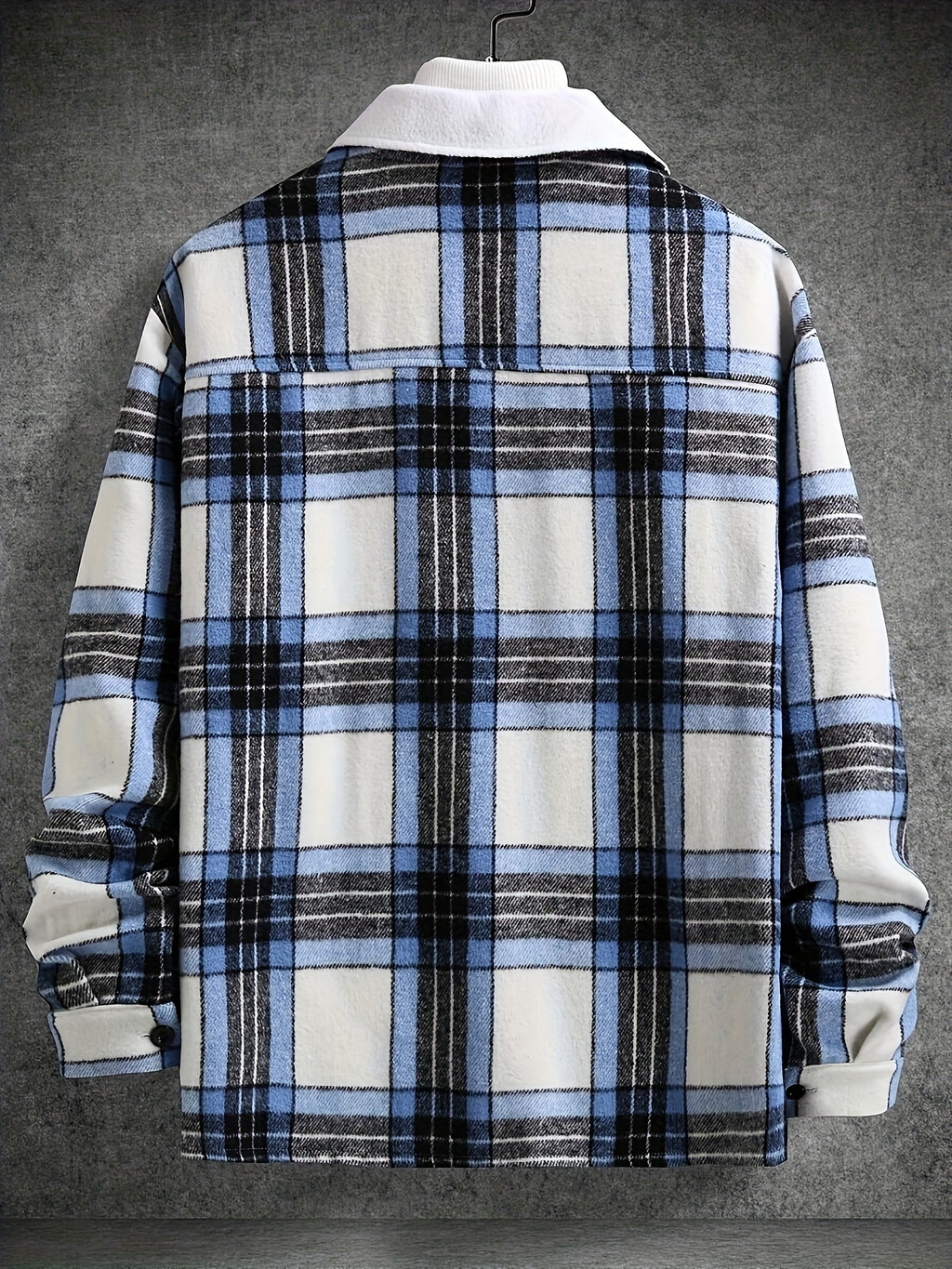 Pearson OBM Men's Novelty Plaid Cross-Border Coat - Blue