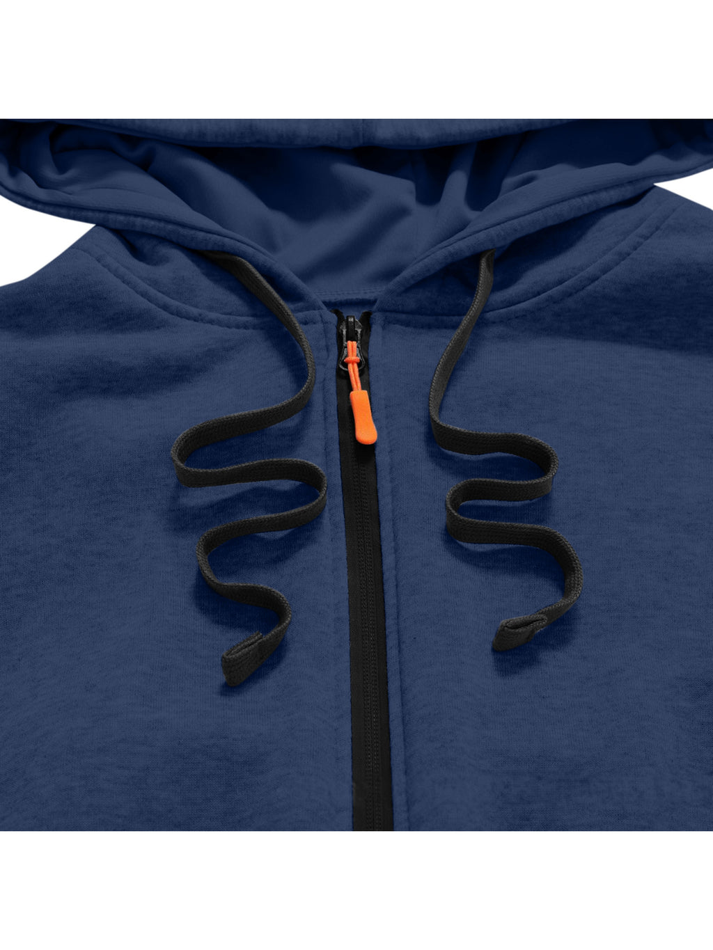 Men's Full-Zip Hooded Jacket with Mountain Print & Arm Zipper Pocket - Oversized Loose Fit Winter Coat, Hooded Streetwear Outerwear Suitable for, Urban Style, Machine Washable Warm Jacket - Navy Color