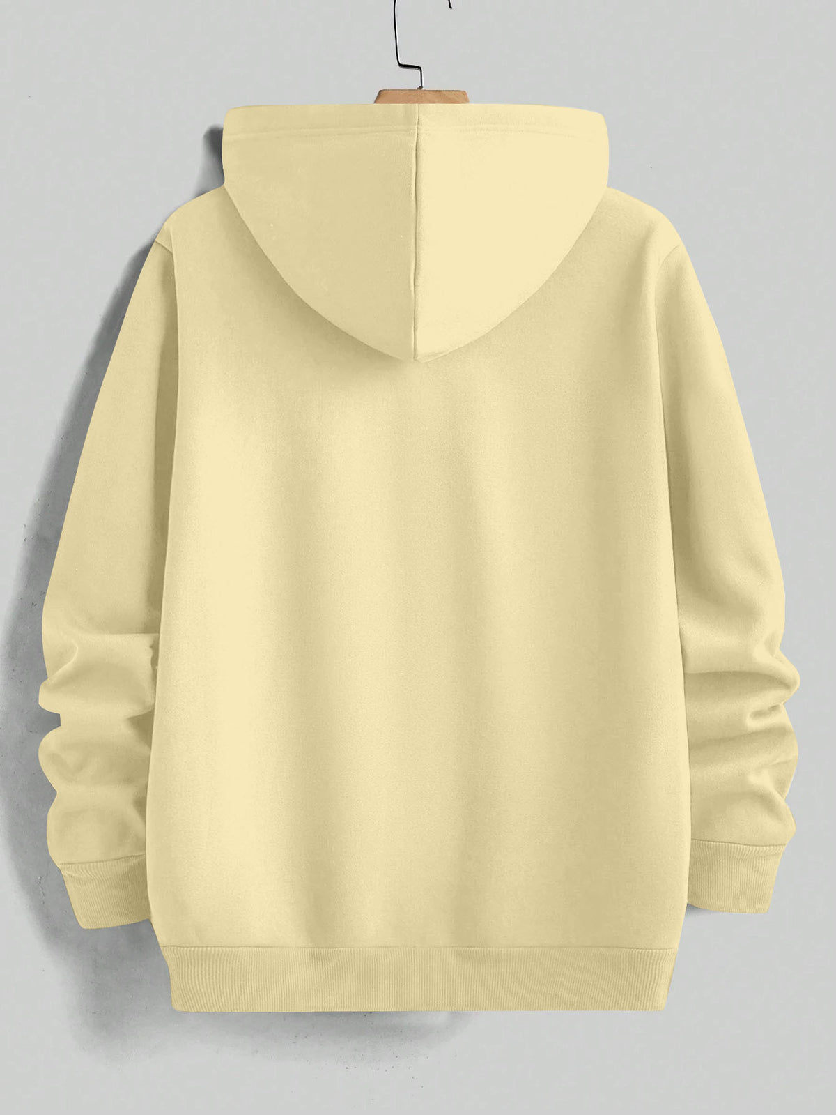Fashion Casual Style Easy Gradient Letter Pattern Men'S Hoodie, Men'S Long Sleeve Hooded Sweatshirt - Apricot