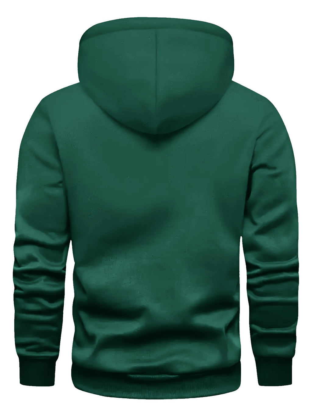 New Arrival: Men'S Hooded Sweatshirt with Geometric Print And Wrinkle-Resistant Fabric - Perfect for Casual Outings And Active Days! - Dark Green 1