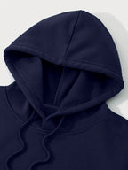American Vintage Los Angeles  Style Hoodie, High Street Fashion LOS ANGELES Trendy Sweatshirt for Men - Navy Color