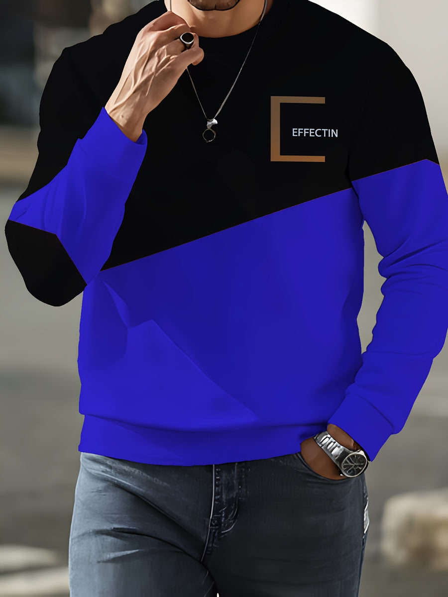 Men's Crew Neck Sweatshirt, Trendy Brand Fashion, Long Sleeve, Fall/Winter 2026, New Arrival, Premium Crew Neck Sweatshirt - Mixed Color 2