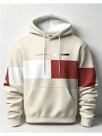 [Print Design - Not Textured] Men'S Casual Fashion Hoodie, Trendy Print And Stripe Design, Stylish Daily Commute Versatile, Suitable for Gifting - Mixed Color 2