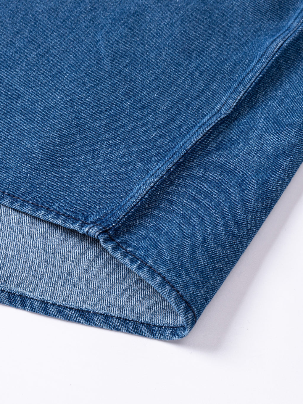 Men'S Casual Shirt American Retro Denim Shirt Fashion Trendy Double-Pocket Utility Shirt Button-Up Long Sleeve T-Shirt Spring Autumn Thin Outerwear - Dark Blue
