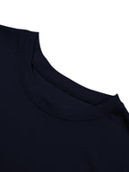 Creative Double-Sided Print Pattern Men'S Short Sleeve T-Shirt, Goldwing Motorcycle Silhouette Print T-Shirt, Motorcycle Culture, Easy, Men'S Fashion Trendy Short Sleeve, Suitable for Daily Casual And Outdoor Sports Fitness - Navy Color