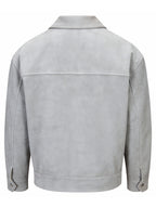 2026 Spring/Autumn New European and American Men's Lapel Jacket, Daily Fashion Commuting Party Date Coat, Workwear Style, Simple Outdoor Sports - Light Grey