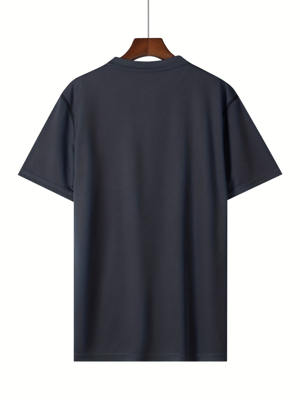 2025 Summer New Arrival Men's Color-Block Striped Short-Sleeve Henley Shirt, Cool and Breathable - Dark Gray