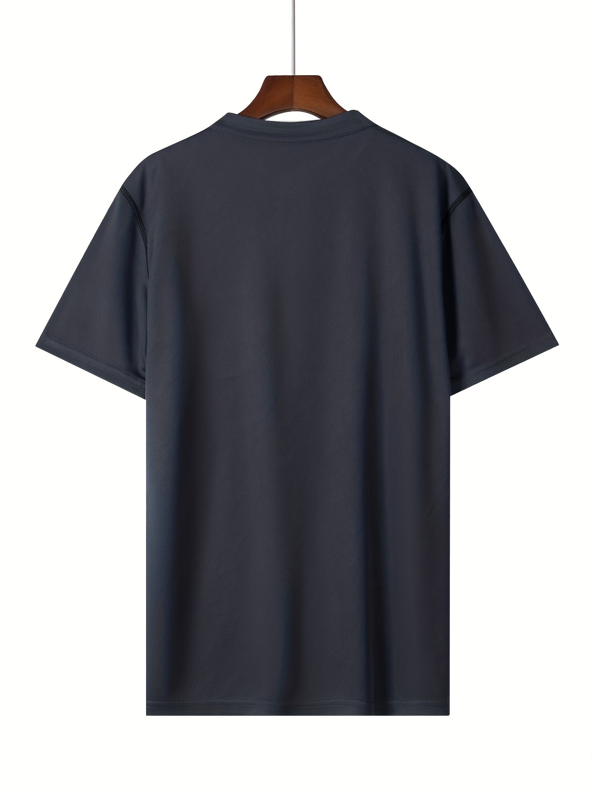 2025 Summer New Arrival Men's Color-Block Striped Short-Sleeve Henley Shirt, Cool and Breathable - Dark Gray