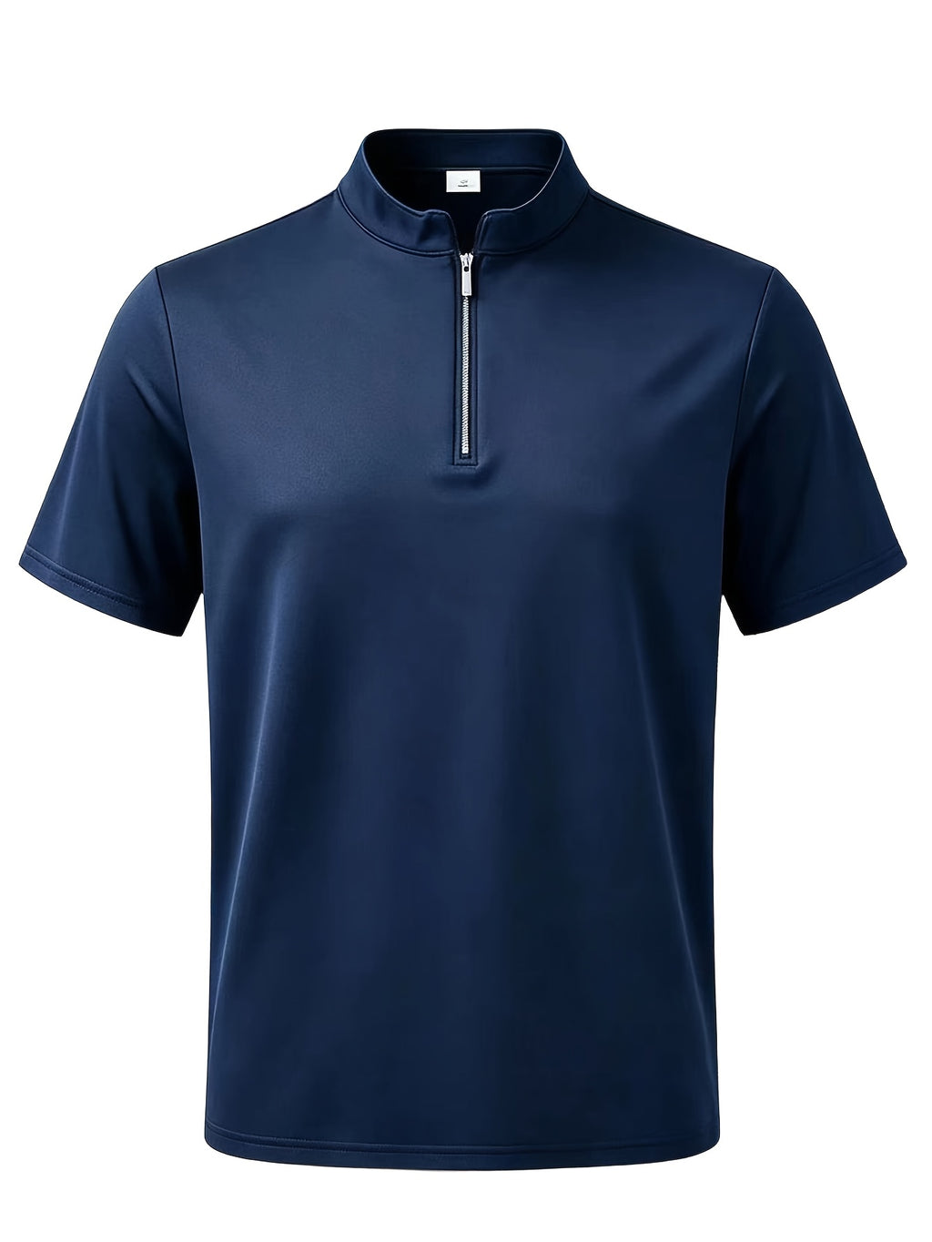 Men'S New Summer Fashion Polo Casual Breathable Comfortable Business T-Shirt Polo Shirt Stand-Up Collar Polo Shirt - Navy Color